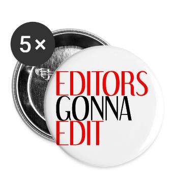 Les éditeurs vont à Edit 4 - Lot de 5 petits badges (25 mm) - blanc - Devant
