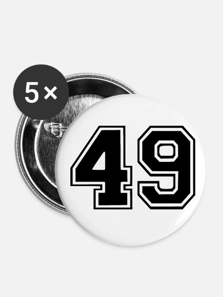 49 - Buttons klein 25 mm (5er Pack) - Weiß