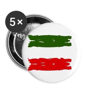 Les Italiens - Lot de 5 petits badges (25 mm) - blanc - Devant