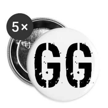 GG Gutes Spiel - Buttons klein 25 mm (5er Pack) - Weiß - Vorne