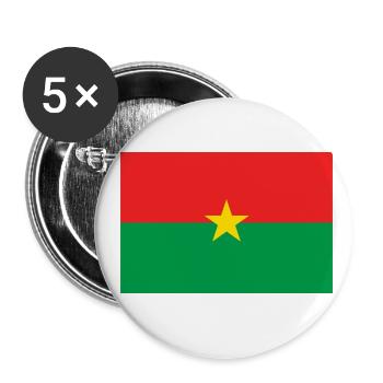 Burkina - Buttons small 1''/25 mm (5-pack) - white - Front