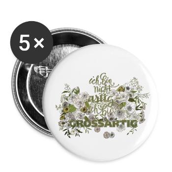 ich bin nicht artig - Buttons klein 25 mm (5er Pack) - Weiß - Vorne