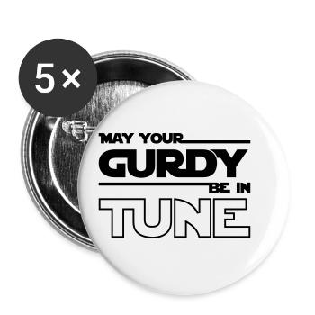 peut-être dans votre musique gurdy - Lot de 5 petits badges (25 mm) - blanc - Devant