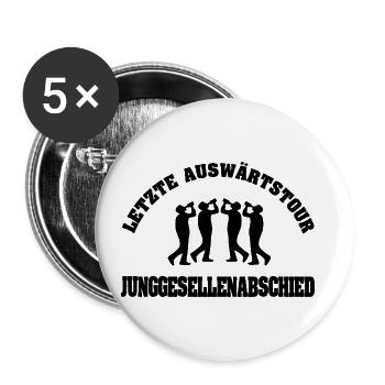 Bachelor - Buttons small 1''/25 mm (5-pack) - white - Front