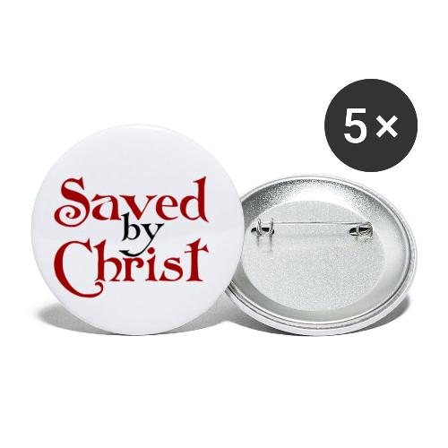 Saved by Christ - Buttons klein 25 mm (5er Pack)