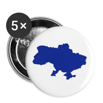 Ukraine - Lot de 5 petits badges (25 mm) - blanc - Devant