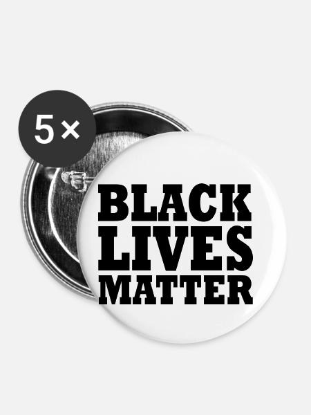 Black lives matter - Buttons klein 25 mm (5er Pack) - Weiß