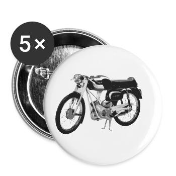 Moped 2 - Buttons klein 25 mm (5er Pack) - Weiß - Vorne