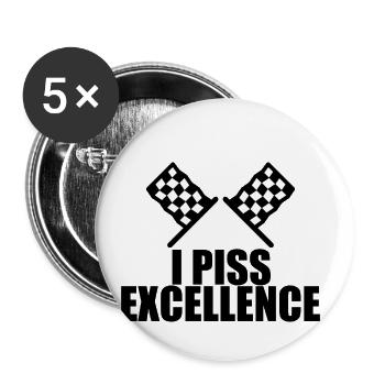 I Piss Excellence 2 - Buttons klein 25 mm (5er Pack) - Weiß - Vorne