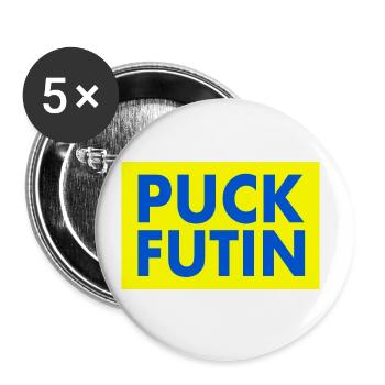 Fck ptn - Buttons klein 25 mm (5er Pack) - Weiß - Vorne