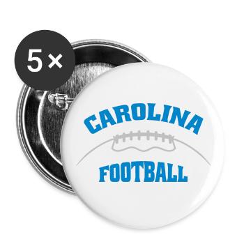 Carolina Football - Buttons klein 25 mm (5er Pack) - Weiß - Vorne