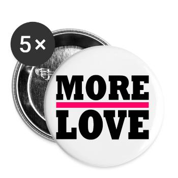 More love - Buttons small 1''/25 mm (5-pack) - white - Front