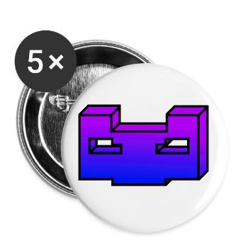 Cool mask / e.g. for streaming backgrounds - Buttons small 1''/25 mm (5-pack) - white - Front