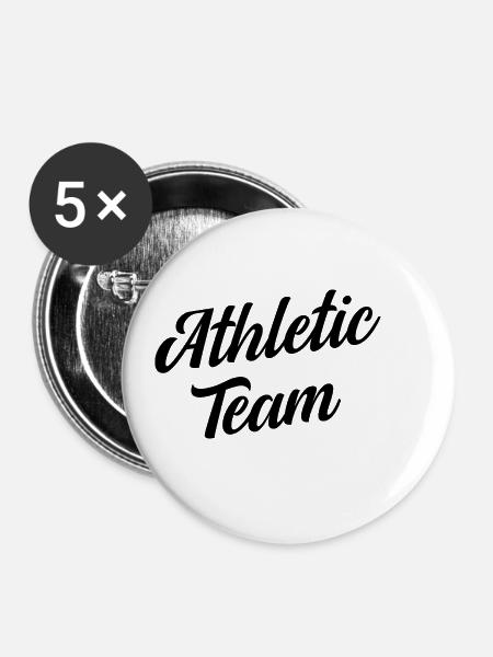 Athletic Team - Buttons klein 25 mm (5er Pack) - Weiß