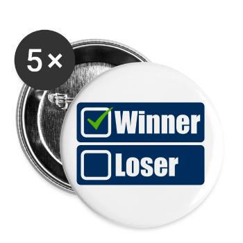 Winner - Buttons small 1''/25 mm (5-pack) - white - Front