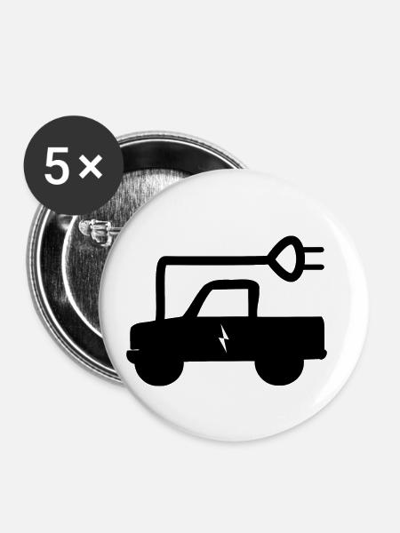 Die elektrischen Trucks - Buttons klein 25 mm (5er Pack) - Weiß