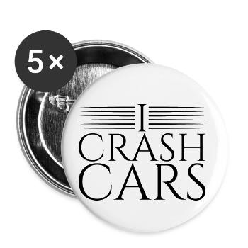 I Crash Cars 4 - Buttons small 1''/25 mm (5-pack) - white - Front