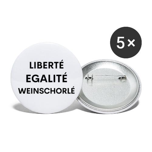 Liberté Egalité Weinschorlé - Buttons klein 25 mm (5er Pack)