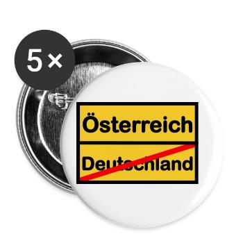 Vacances en Autriche - Lot de 5 petits badges (25 mm) - blanc - Devant