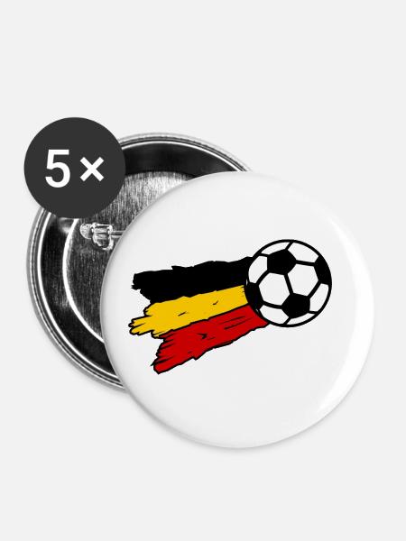 Die belgischen Fans - Buttons klein 25 mm (5er Pack) - Weiß