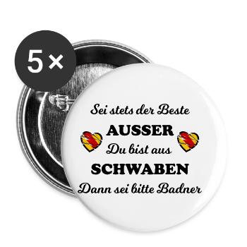 The good ones from the Badnerland - Buttons small 1''/25 mm (5-pack) - white - Front