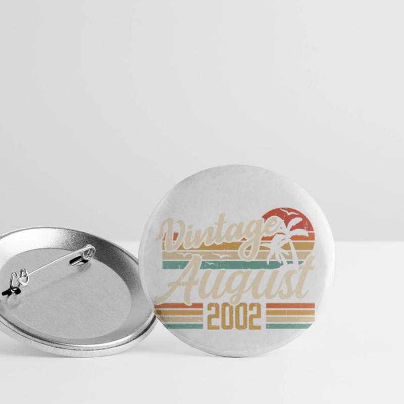 August 2002 Jubiläum 2002 - August Legends Geschenk Buttons klein 25 mm (5er Pack)