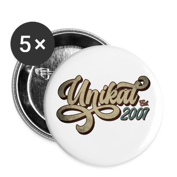 Unikat Est. 2007 - Geburtstag Geschenk - Buttons klein 25 mm (5er Pack) - Weiß - Vorne