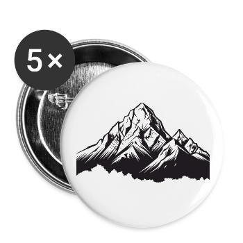 Mountains Graphics - Buttons small 1''/25 mm (5-pack) - white - Front