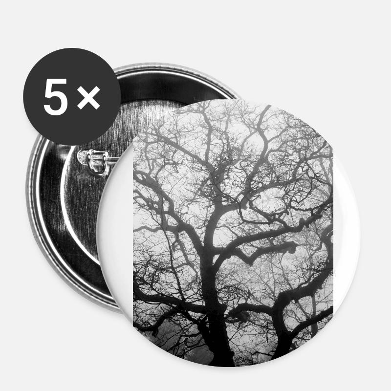 Structure of nature - Buttons small 1''/25 mm (5-pack) - white