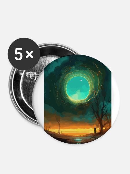 Future Sky Universe - Buttons small 1''/25 mm (5-pack) - white