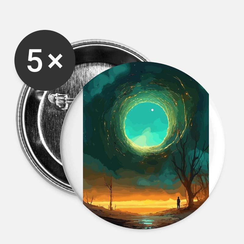 Future Sky Universe - Buttons small 1''/25 mm (5-pack) - white