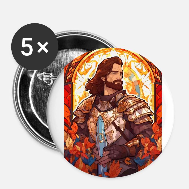 Heroic Splendor - Buttons small 1''/25 mm (5-pack) - white