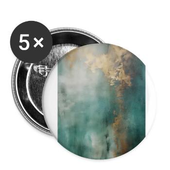 Marmor Naturstein Textur - Buttons klein 25 mm (5er Pack) - Weiß - Vorne