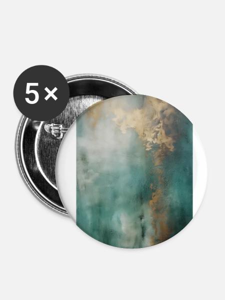 Marmor Naturstein Textur - Buttons klein 25 mm (5er Pack) - Weiß