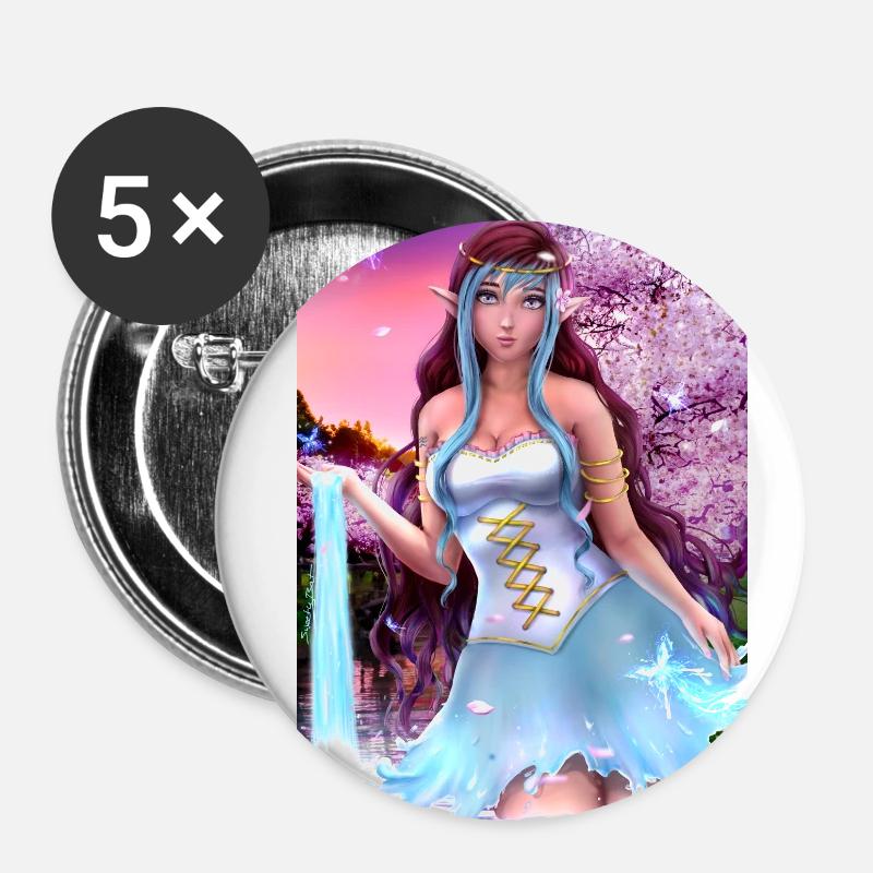 Mizuna - Magical Moment - Buttons klein 25 mm (5er Pack) - Weiß