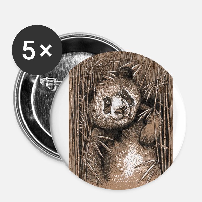 PANDA 02 - Buttons small 1''/25 mm (5-pack) - white