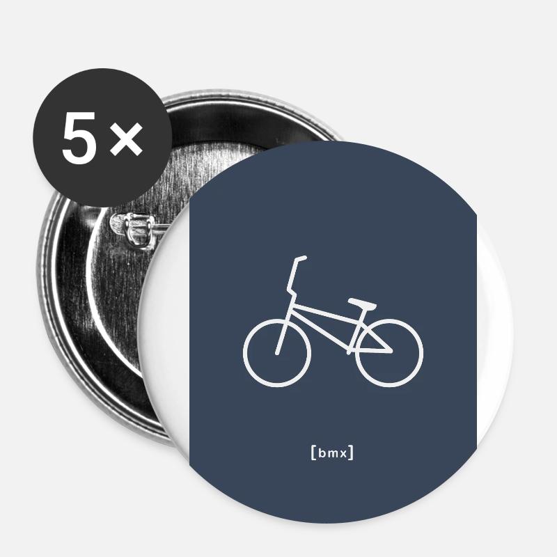 BMX - Buttons klein 25 mm (5er Pack) - Weiß