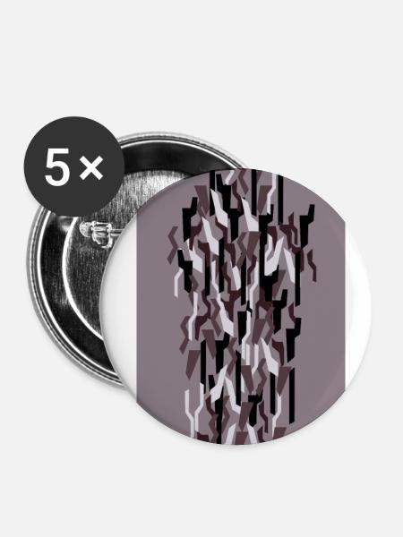 Camouflage Kunst Dunkelgrau Gaming - Buttons klein 25 mm (5er Pack) - Weiß