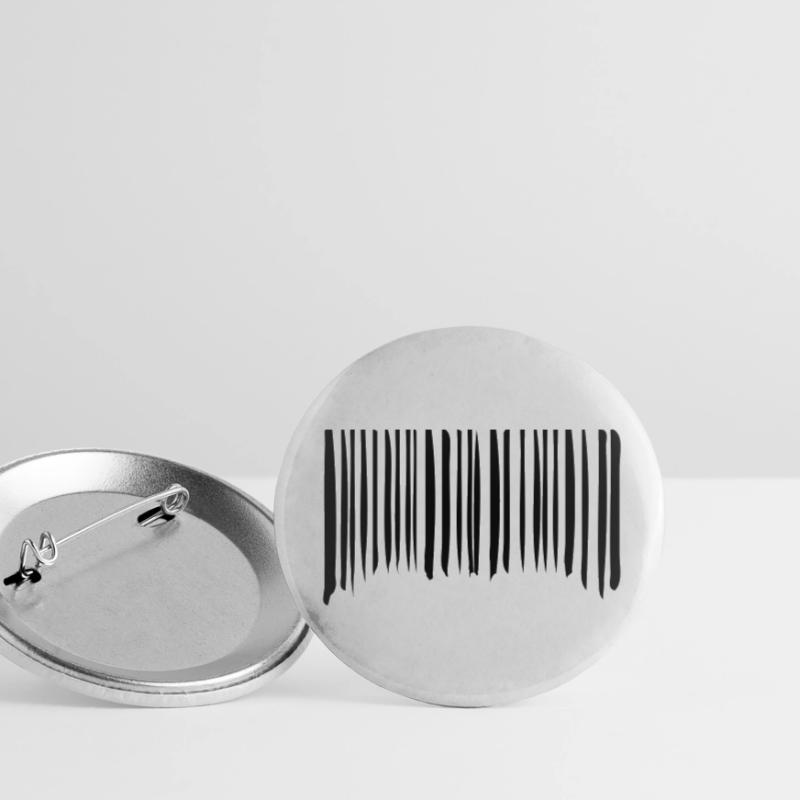 Barcode Strokes Lines Scribbled Barcode Scan Lot de 5 petits badges (25 mm)