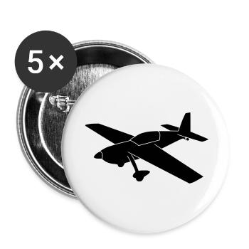 Extra 300 - Buttons klein 25 mm (5er Pack) - Weiß - Vorne