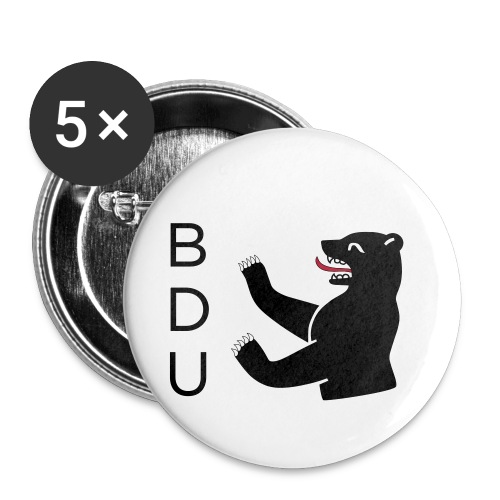 bdu_logo_2013 (quadratisc - Buttons klein 25 mm (5er Pack)