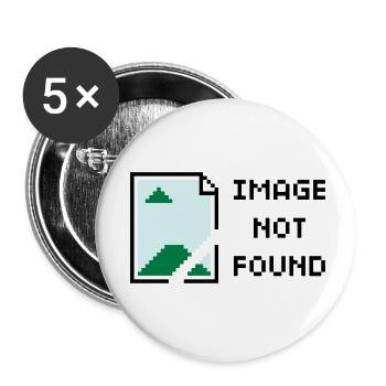 Geek - Lot de 5 petits badges (25 mm) - blanc - Devant