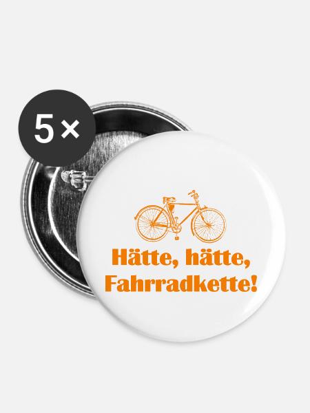 Fahrradkette - Buttons klein 25 mm (5er Pack) - Weiß