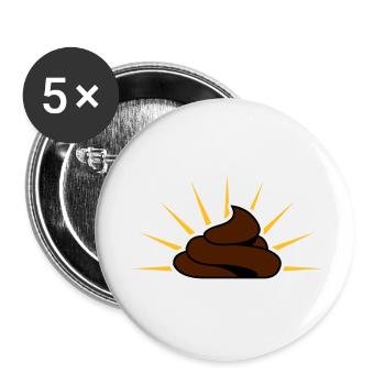 heilige_scheisse_v2 - Buttons klein 25 mm (5er Pack) - Weiß - Vorne