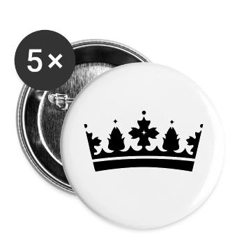 La couronne - Lot de 5 petits badges (25 mm) - blanc - Devant