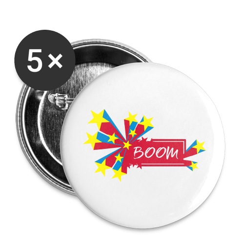 Boom - Buttons klein 25 mm (5er Pack)