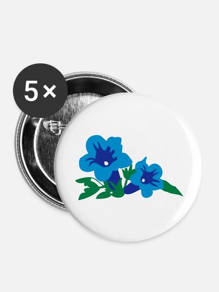 enzian - Buttons klein 25 mm (5er Pack) - Weiß