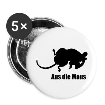 De la souris - Lot de 5 petits badges (25 mm) - blanc - Devant