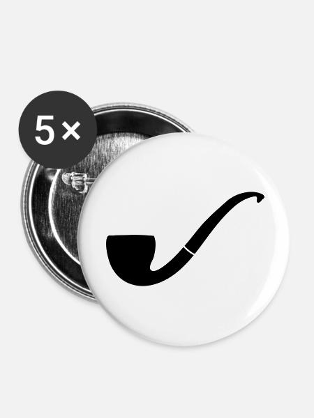 pipe - Buttons klein 25 mm (5er Pack) - Weiß