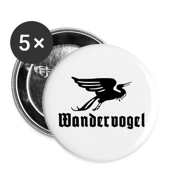 Wandervogel text - Lot de 5 petits badges (25 mm) - blanc - Devant